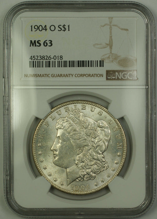 1904-O Morgan Silver Dollar $1 Coin NGC MS-63 (15)