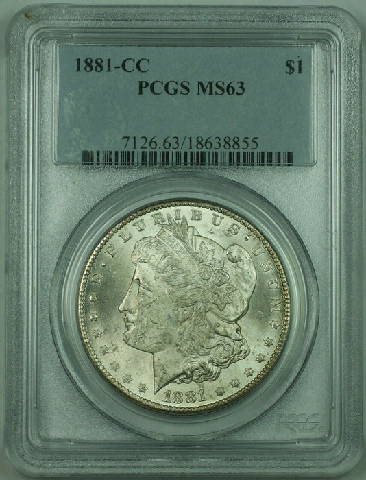 1881-CC Morgan Silver Dollar $1 PCGS MS-63 (31)