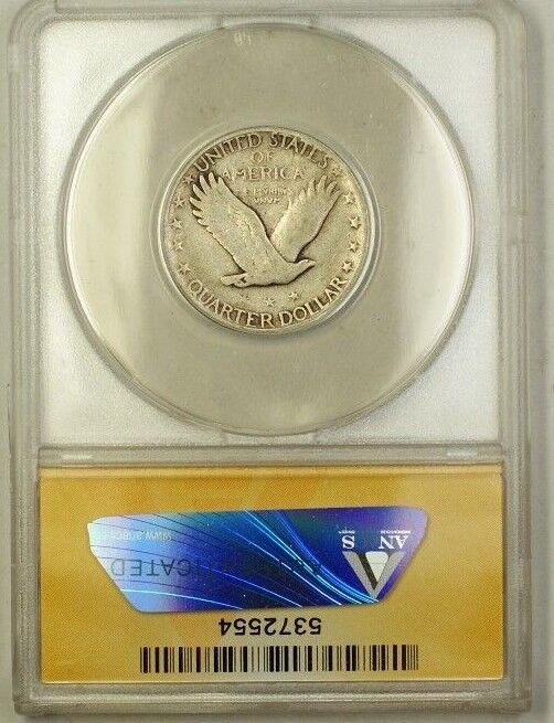 1927-S Standing Liberty Silver Quarter 25c Coin ANACS VG-10 (A)