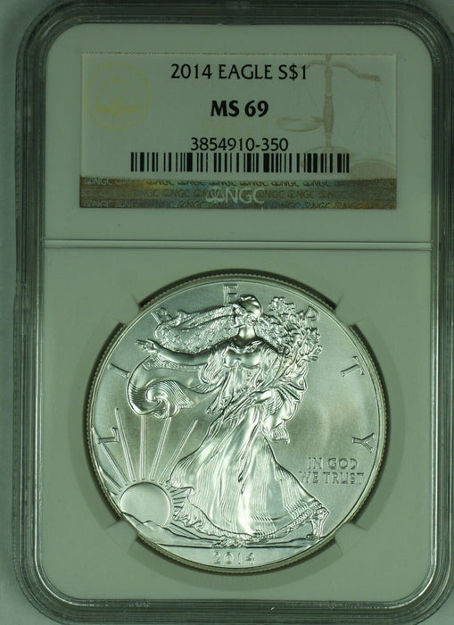 2014 American Silver Eagle $1 Coin ASE NGC MS-69 (49)