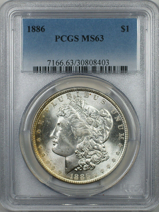 1886 Morgan Silver Dollar $1 PCGS MS-63 (Better Coin) (7C)