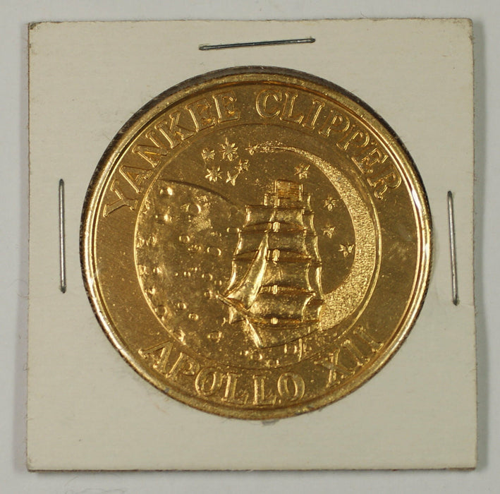 Apollo 12 XII Yankee Clipper Gold Colored Commem Lightweight Space Medal