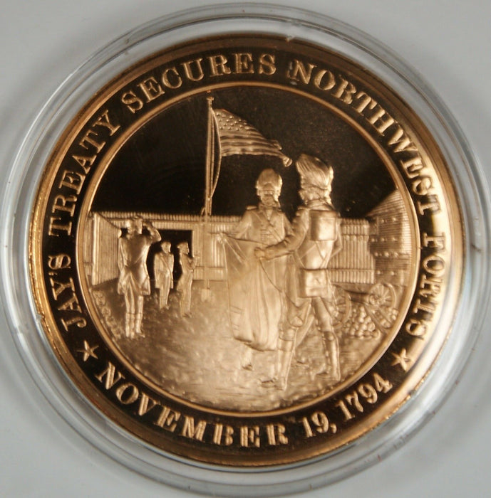 Bronze Proof Medal Jay Treaty Secures Northwest Forts November 19 1794