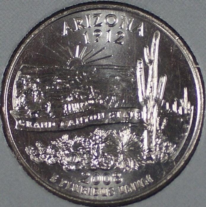 $25 (100 UNC coins) 2008 Arizona - D State Quarter Original Mint Sewn Bag