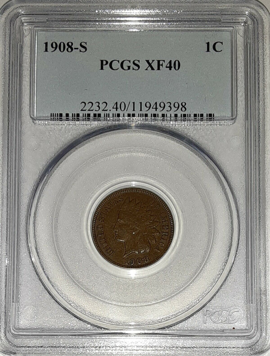 1909-S VDB Lincoln Cent PCGS XF40 CAC