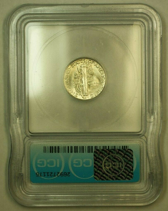 1945 Silver Mercury Dime 10c Coin ICG MS-65 DDD