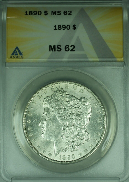 1890 Morgan Silver Dollar S$1 ANACS MS-62 Better Coin  (26)