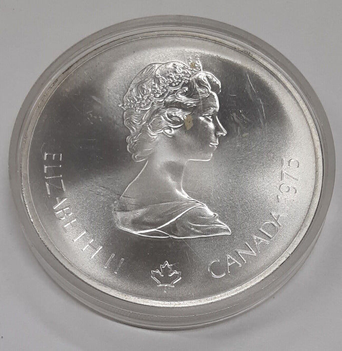 1975 Canada RCM 10 Dollar 1976 Montreal Olympic Games Silver Coin - Canoeing