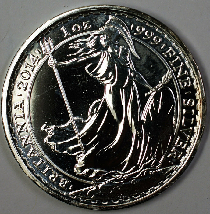 2014 Brittannia Silver 2 Pounds Uncirculated Coin