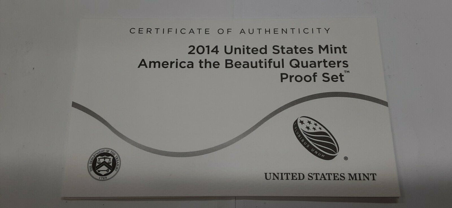 2014-S America the Beautiful Quarter Clad Proof Set in OGP