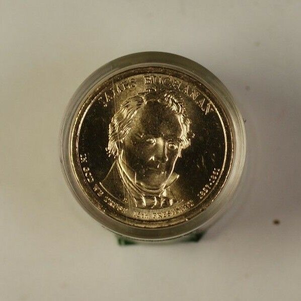 Lot of 12 James Buchanan Presidential Dollar Coins BU Small Roll Danbury Mint