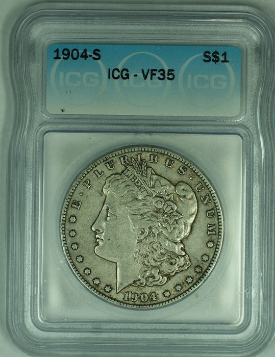 1904-S Morgan Silver Dollar $1 Coin ICG VF 35 (23)