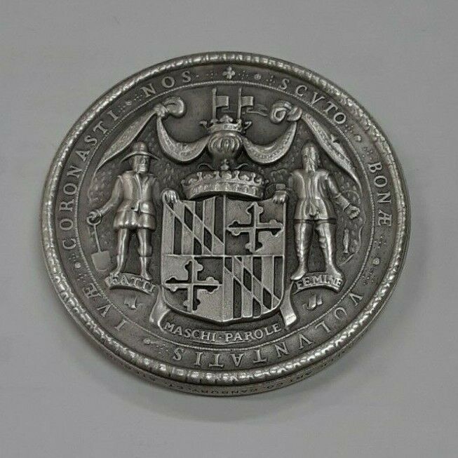 1975 MACo. 13 Orig. States Bicentennial Maryland 1.6 Oz .925 Silver Medal