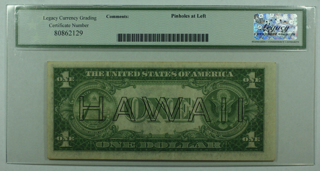 1935-A One Dollar Hawaii Silver Certificate $1 Fr. 2300 Legacy XF-40
