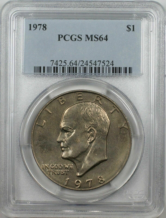 1978 Eisenhower  Ike Dollar $1 Coin PCGS MS64 (BR-39 G)