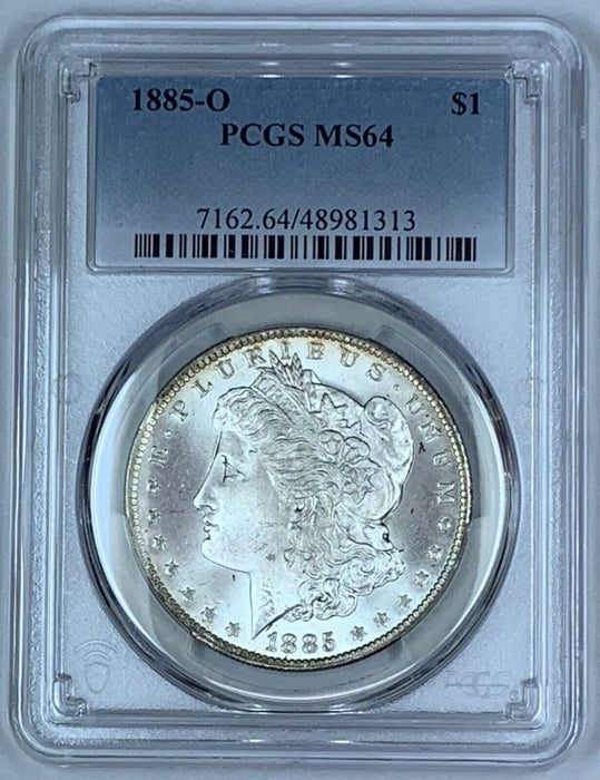 1885-O Morgan Silver $1 Dollar Coin PCGS MS 64 (7) B