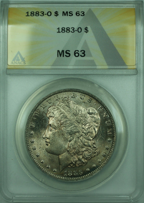 1883-O Morgan Silver Dollar $1 Coin ANACS MS-63 Toned