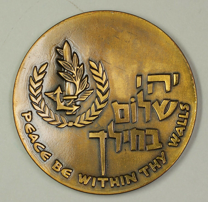 1968 Israel Dori Rabin Dayan 3 Architects of Victory Medal 96g 59mm w/ COA (B22)