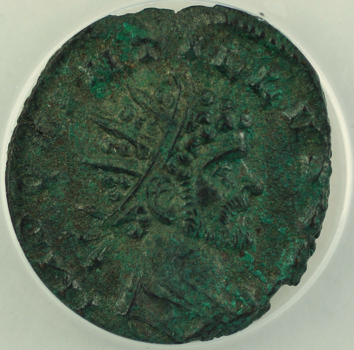 AD 270 Roman Antoninianus Billon Coin Quintillus Milan Mint ANACS AU-55 AKR