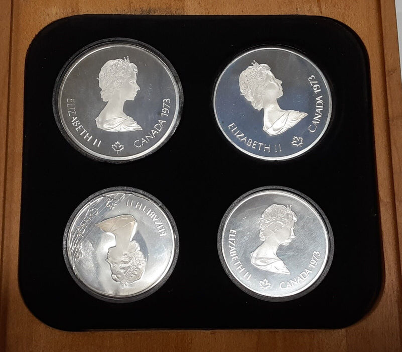 Complete 1976 Canada Montreal Olympic Games .925 Silver 28 Coin Set in RCM OGP