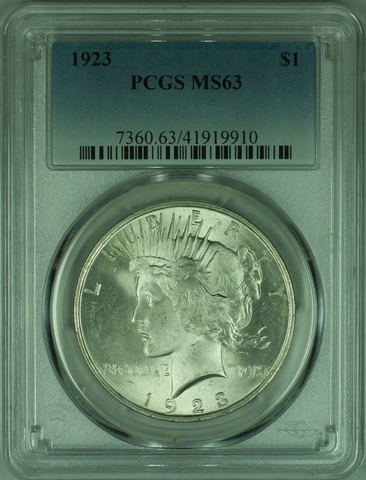1923 Peace Silver Dollar S$1 PCGS MS-63  (35J)