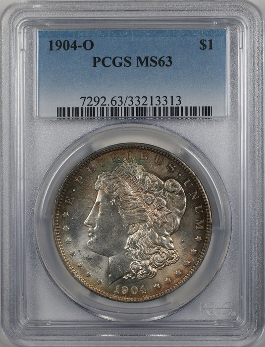 1904-O Morgan Silver Dollar $1 Coin PCGS MS 63 (Toned 12-A)