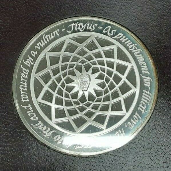 Franklin Mint Genius of Michelangelo PF .925 Silver Medal- Tityus