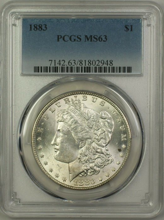 1883 Morgan Silver Dollar $1 Coin PCGS MS-63 (14)