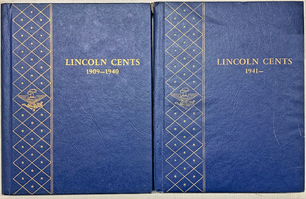 1909-1970 Lincoln Wheat Cent Almost Complete Set-Whitman Deluxe Album (A)