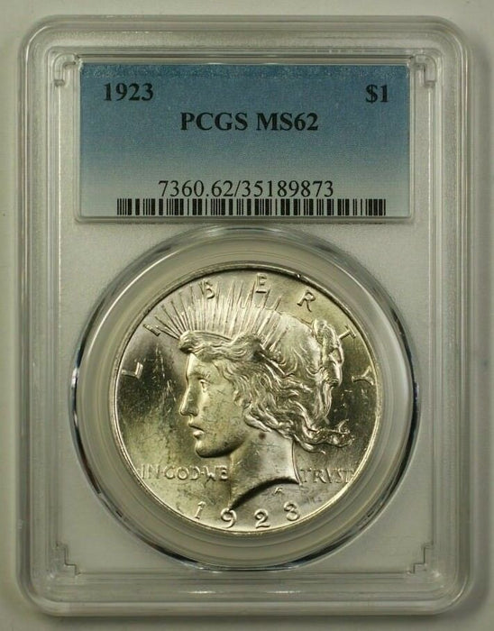 1923 Peace Silver Dollar $1 Coin PCGS MS-62 (Better) (E) (18)