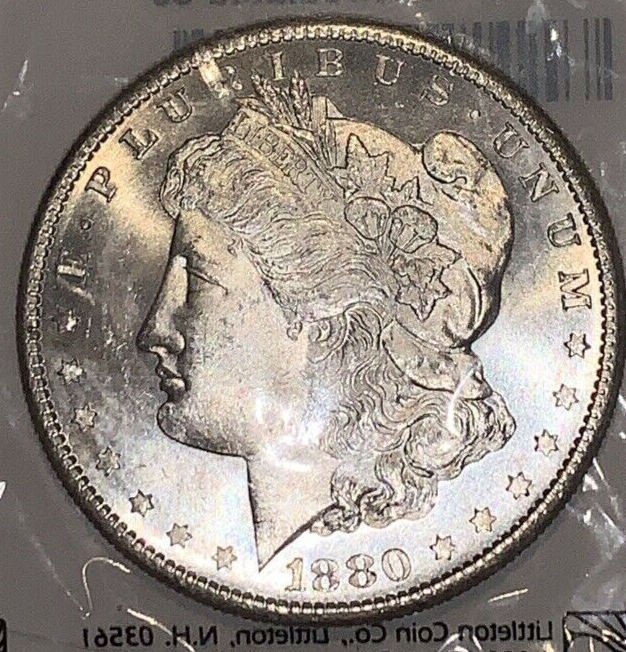 1880-S Morgan Silver Dollar Blast White BU/UNC++ Littleton Coin