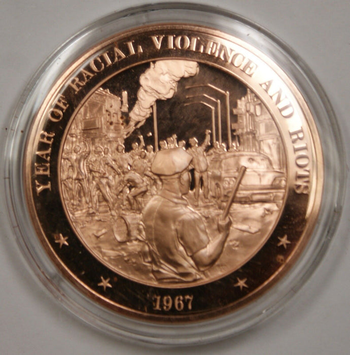 Bronze Proof Medal Year of Racial Violence and Riots 1967