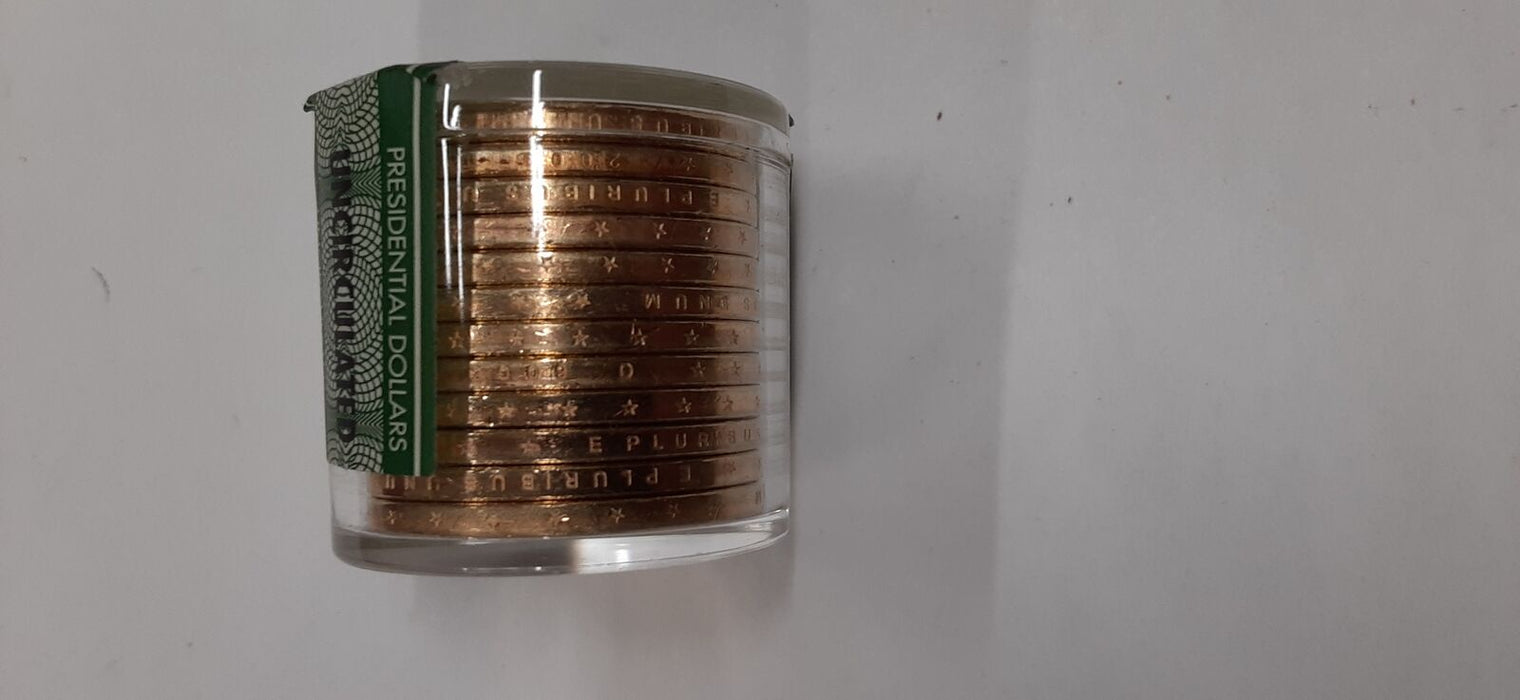 Lot of 12 John Tyler Presidential Dollar Coins BU Small-Sized Roll Danbury Mint
