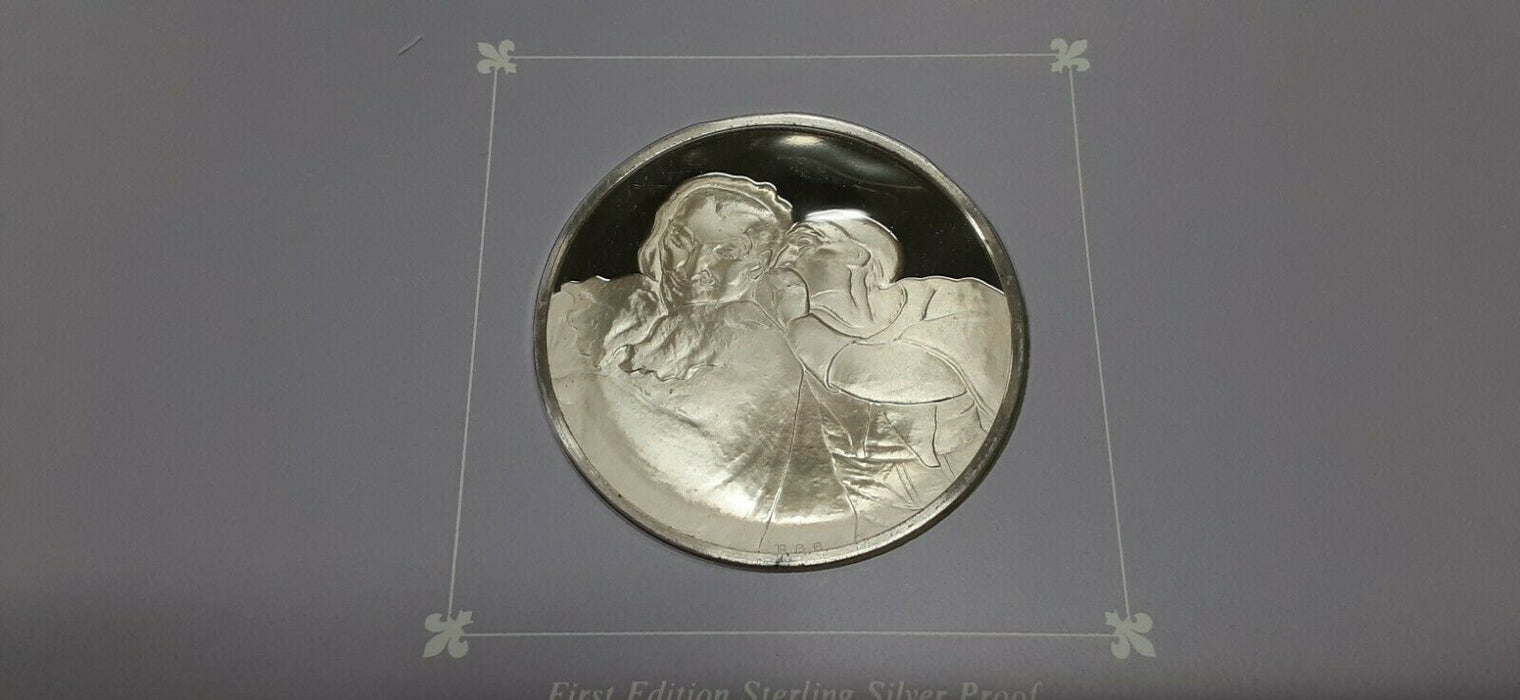 Franklin Mint Treasures of The Louvre .925 Silver Medal- Crispin & Scapin