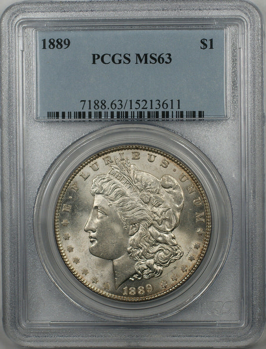1889 Morgan Silver Dollar $1 Coin PCGS MS-63 Better Coin (BR-22 H)
