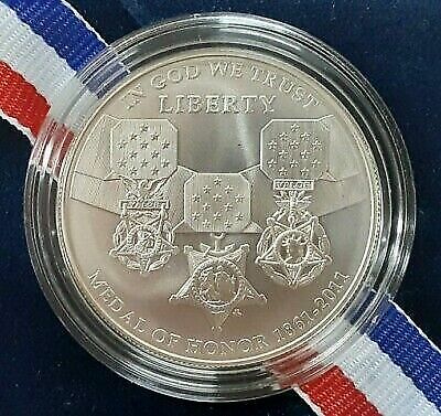 2011-S US Mint Medal of Honor Commemorative UNC Silver Dollar Coin in OGP