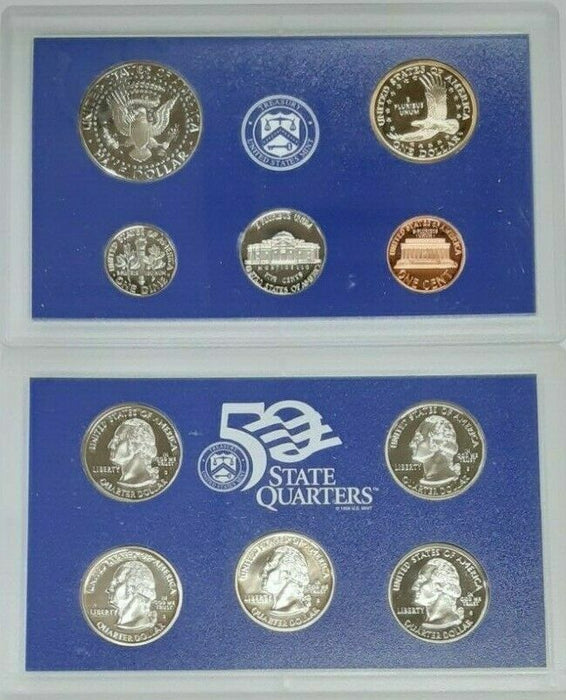 2002-S US Mint Clad Proof Set 10 Gem Coins In OGP w/Box & COA