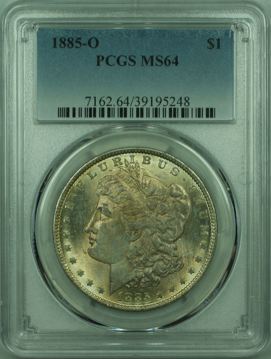 1885-O Morgan Silver Dollar $1 Coin PCGS MS-64 Toned Obverse (27) B