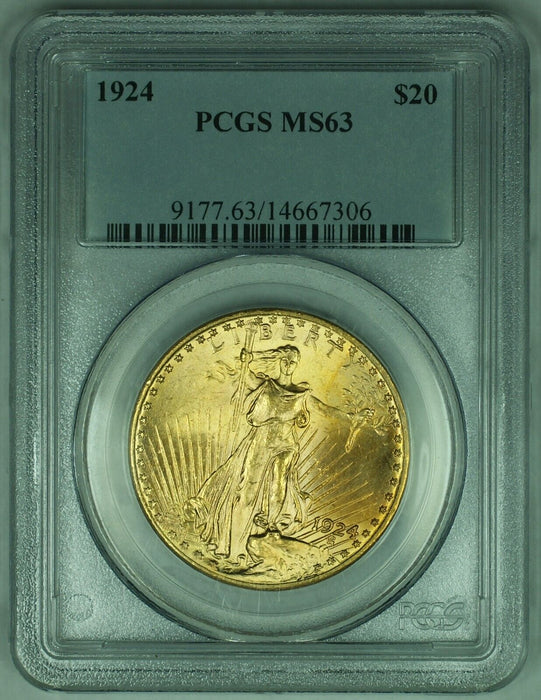 1924 $20 St. Gaudens Gold Double Eagle  PCGS MS-63   (AA)