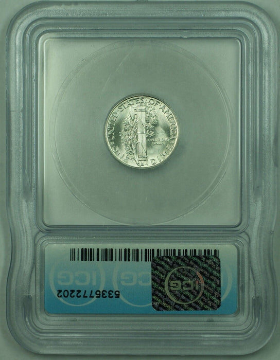 1943 Mercury Silver Dime 10c Coin ICG MS 65+ (53)