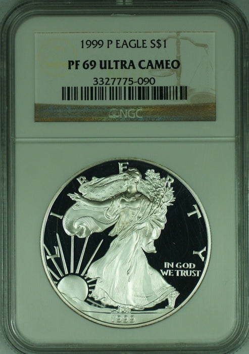 1999-P American Proof Silver Eagle $1 NGC PF 69 Ultra Cameo (49)