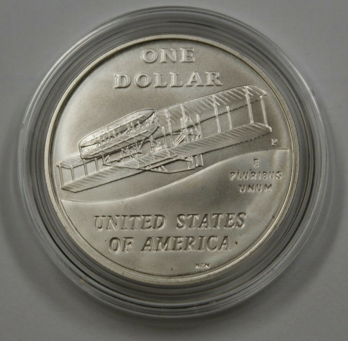 2003 First Flight Centennial Silver Dollar UNC Commem Coin in Mint Packaging
