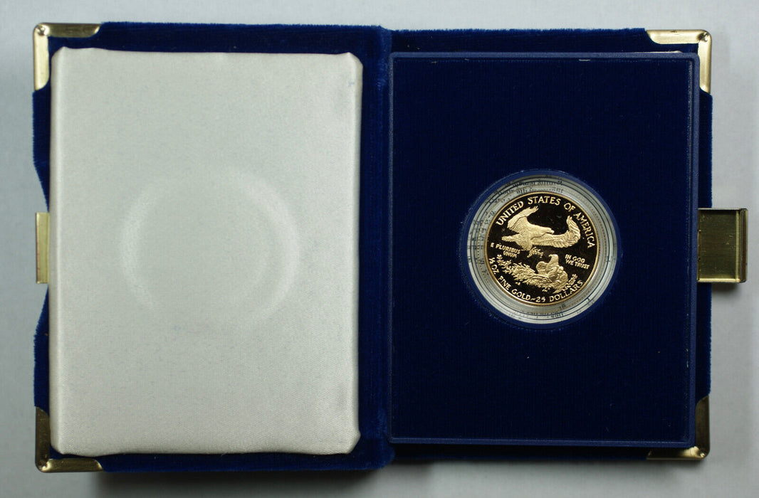 1987 American Gold Eagle 1/2 Oz Proof Coin in Box w/ COA