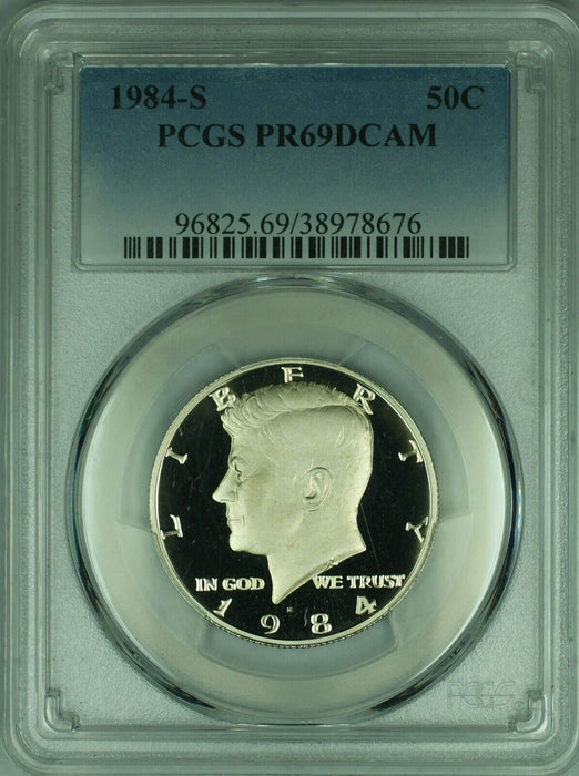 1984-S US Kennedy Clad Half Dollar 50c Coin  PCGS PR-69 DCAM Deep Cameo