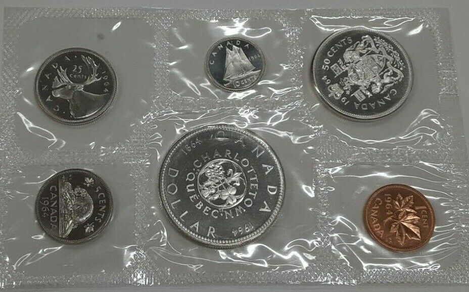 1964 Canada Mint Sets- Proof Like- Uncirculated Coin Set-Original Box of 25 Sets
