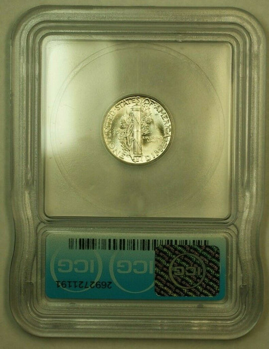 1945 Silver Mercury Dime 10c Coin ICG MS-65 AAA