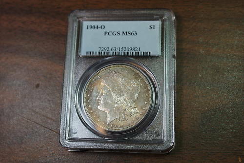 1904-O Morgan Silver Dollar Coin, PCGS MS-63 Toned