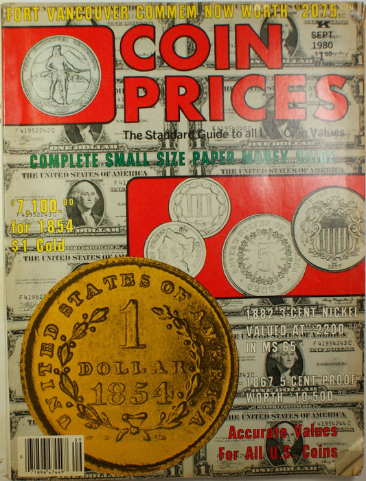 Coin Prices Magazine September 1980 Edition Issue #74