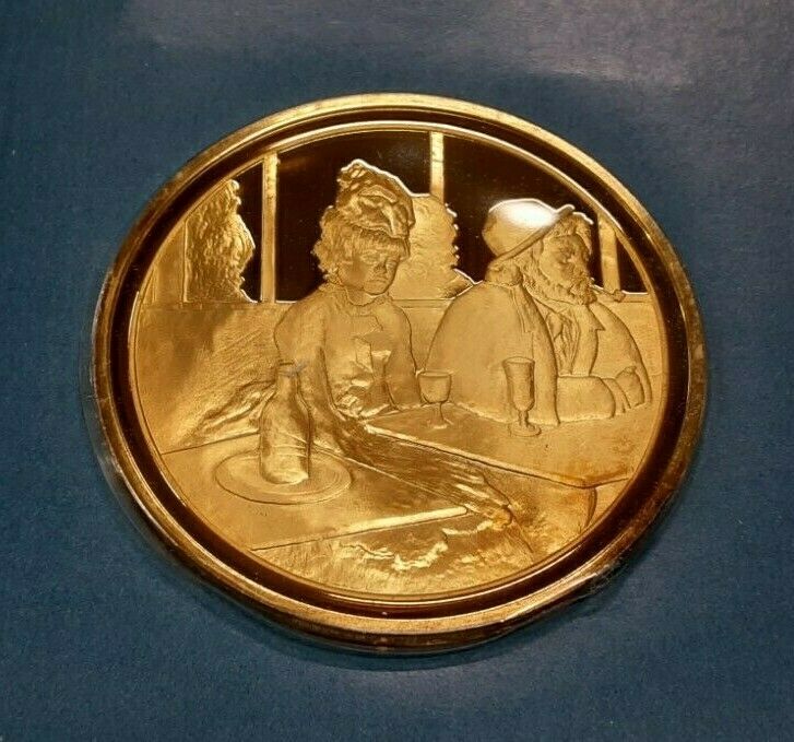 Masterpieces of Impressionism Gold Plated .925 Silver PR Medal-Luncheon/Grass