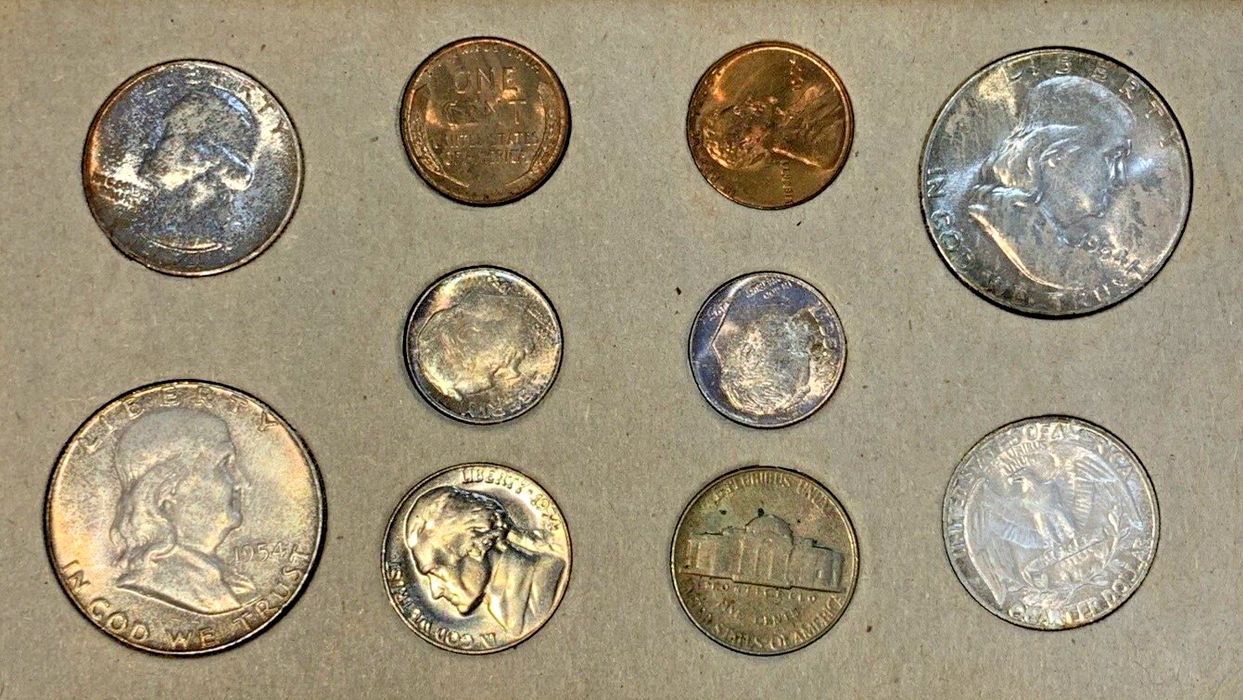 1954 US Double Mint Set-30 Toned Uncirculated Coins